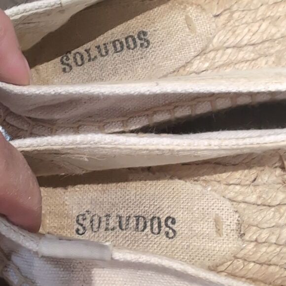 Saludos Beaded Elephant Cream Espadrilles Slip On Shoes Sz 8 - Picture 8 of 10